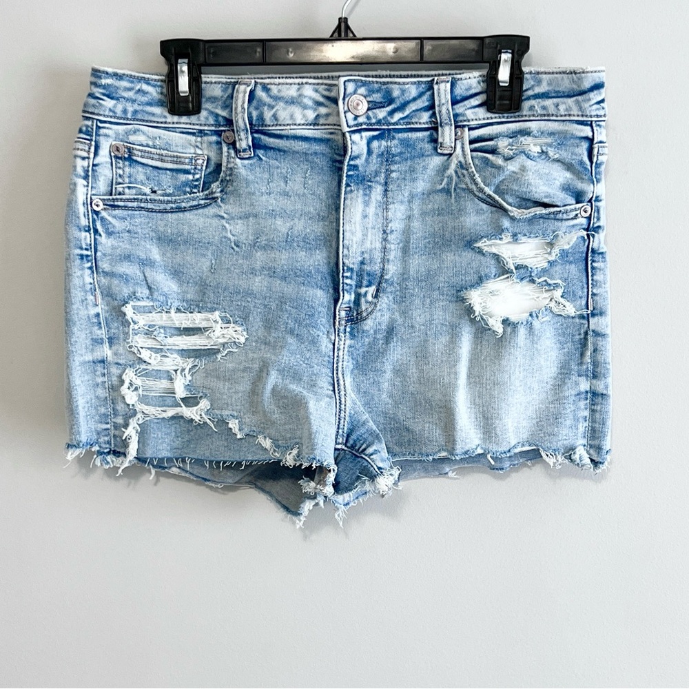 NWT American Eagle Super High-Rise Shortie Next Level Stretch Denim Shorts